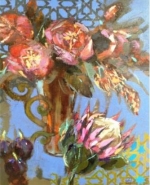 LJV 5-14 Cape Rose Oil on Canvas 57x46Cms Dhs.9,000