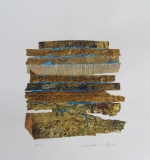 LTK 56-15 Strata 3 Mixed Media & gold leaf on Paper 30x42Cms Dhs3500