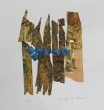 LTK 59-15 Strata 6 Mixed Media & gold leaf On Paper 30x42Cms Dhs3500