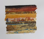 LTK 60-15 Strata 7 Mixed Media & gold leaf on Paper 30x42Cms Dhs3500