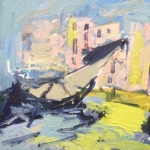 PW 103-16Arriving Dhow Oil 60x60Cms Dhs3950