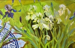 LJV 3-14 Iris blue Oil on canvas 57x83cms Dhs.10,000